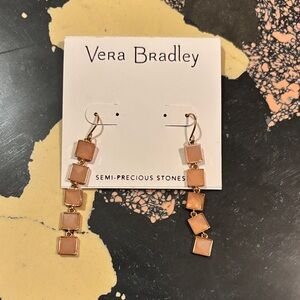 Vera Bradley Gold and Pink Earrings